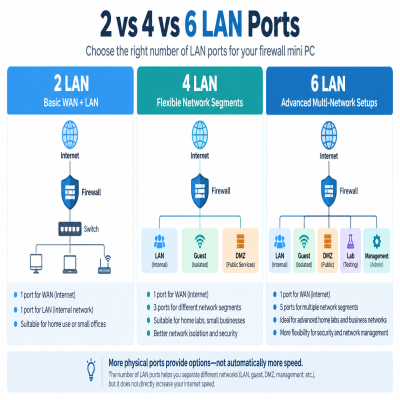 2 vs 4 vs 6 LAN Ports: How Many Does a Firewall Mini PC Need?